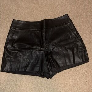Express brand leather shorts with front pockets